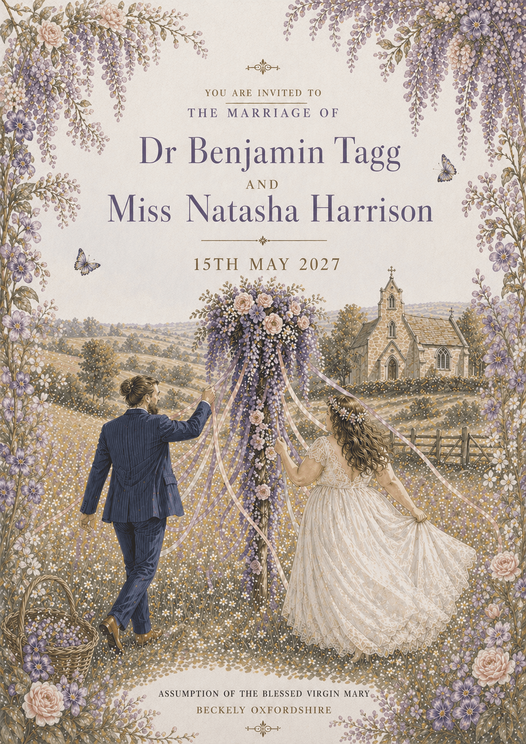 Wedding invitation front